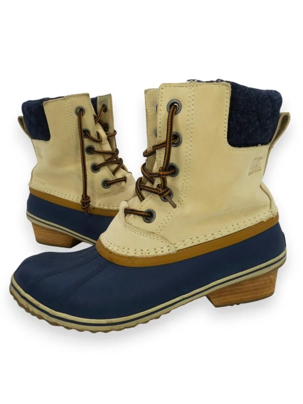 Sorel Duck Boots Slimpack II Lace Up Waterproof Leather NL3058-241 Women's 41/10